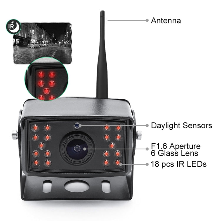 7 inch Car Digital Wireless Rear-view Split-screen Monitor Four Record, Four Record 7 inch Car Digital Wireless Rear-view Split-screen Monitor Four Record, Four Record